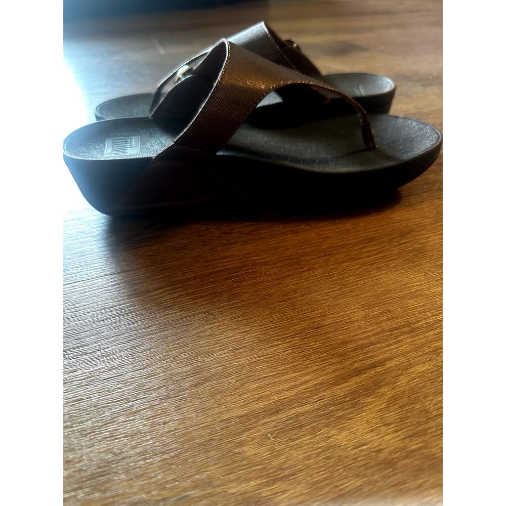 Fitflop Dark Brown Leather Sandals - Picture 4 of 8